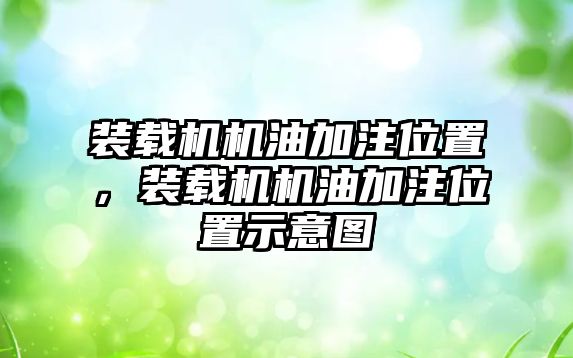 裝載機(jī)機(jī)油加注位置，裝載機(jī)機(jī)油加注位置示意圖