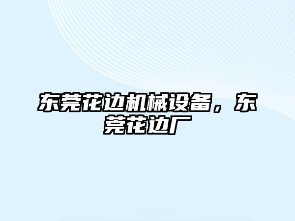 東莞花邊機械設(shè)備，東莞花邊廠