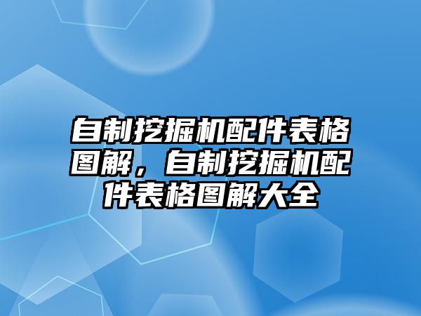 自制挖掘機配件表格圖解，自制挖掘機配件表格圖解大全