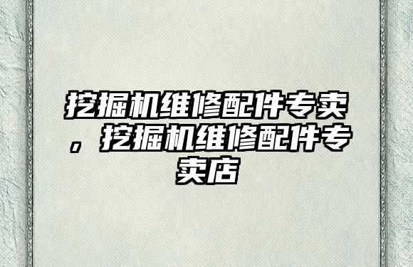 挖掘機維修配件專賣，挖掘機維修配件專賣店