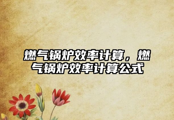 燃氣鍋爐效率計算，燃氣鍋爐效率計算公式