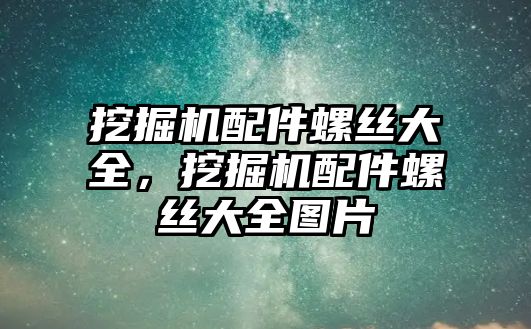 挖掘機配件螺絲大全，挖掘機配件螺絲大全圖片