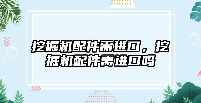 挖掘機配件需進口，挖掘機配件需進口嗎