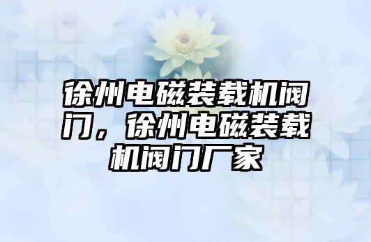 徐州電磁裝載機(jī)閥門，徐州電磁裝載機(jī)閥門廠家