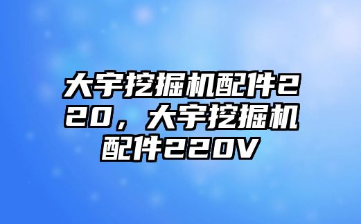 大宇挖掘機(jī)配件220，大宇挖掘機(jī)配件220V