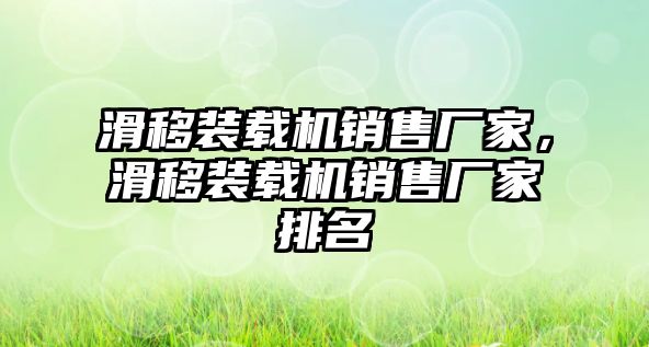 滑移裝載機(jī)銷售廠家，滑移裝載機(jī)銷售廠家排名