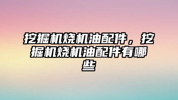 挖掘機燒機油配件，挖掘機燒機油配件有哪些