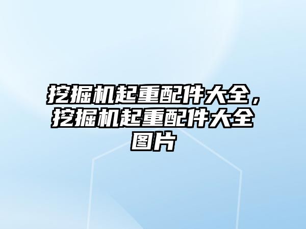 挖掘機起重配件大全，挖掘機起重配件大全圖片