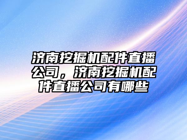 濟南挖掘機配件直播公司，濟南挖掘機配件直播公司有哪些