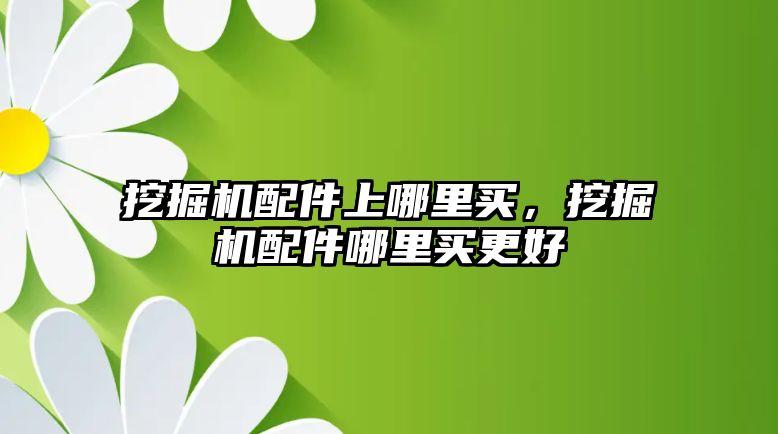 挖掘機配件上哪里買，挖掘機配件哪里買更好