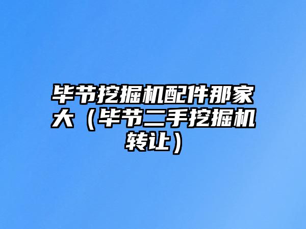 畢節(jié)挖掘機配件那家大（畢節(jié)二手挖掘機轉讓）