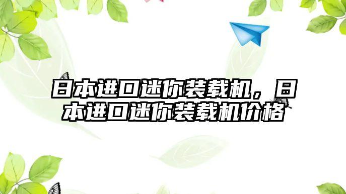 日本進(jìn)口迷你裝載機(jī)，日本進(jìn)口迷你裝載機(jī)價(jià)格