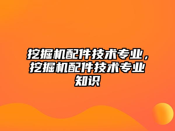 挖掘機(jī)配件技術(shù)專業(yè)，挖掘機(jī)配件技術(shù)專業(yè)知識(shí)