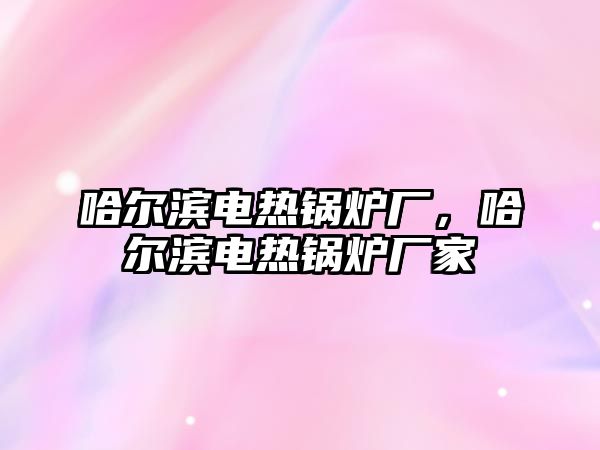 哈爾濱電熱鍋爐廠，哈爾濱電熱鍋爐廠家