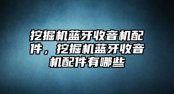 挖掘機(jī)藍(lán)牙收音機(jī)配件，挖掘機(jī)藍(lán)牙收音機(jī)配件有哪些