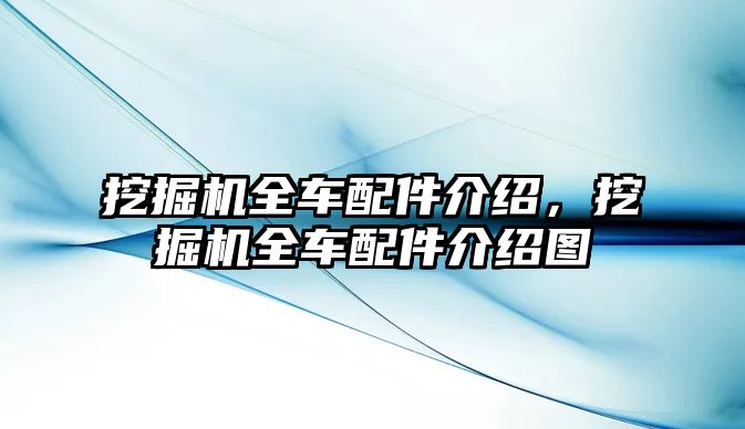 挖掘機(jī)全車配件介紹，挖掘機(jī)全車配件介紹圖