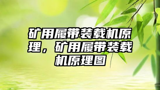 礦用履帶裝載機原理，礦用履帶裝載機原理圖