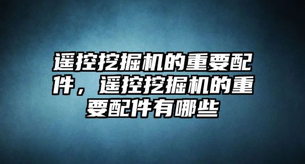 遙控挖掘機的重要配件，遙控挖掘機的重要配件有哪些