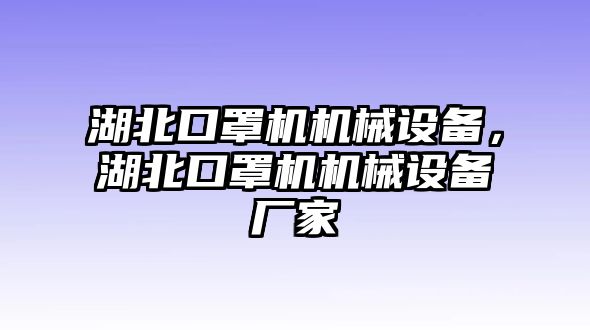 湖北口罩機機械設備，湖北口罩機機械設備廠家