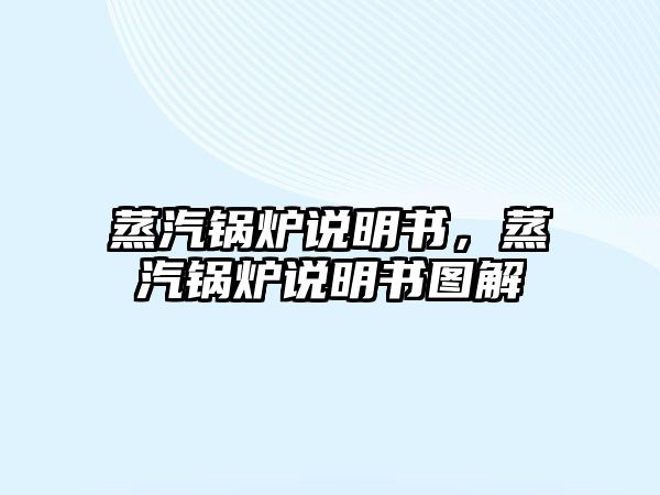 蒸汽鍋爐說明書，蒸汽鍋爐說明書圖解