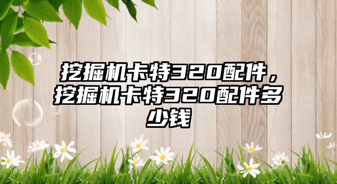 挖掘機卡特320配件，挖掘機卡特320配件多少錢