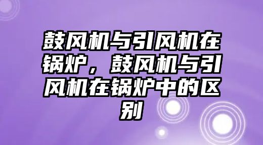 鼓風機與引風機在鍋爐，鼓風機與引風機在鍋爐中的區(qū)別