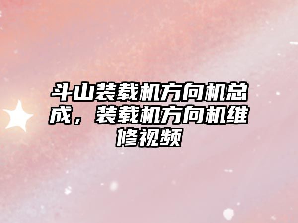 斗山裝載機方向機總成，裝載機方向機維修視頻