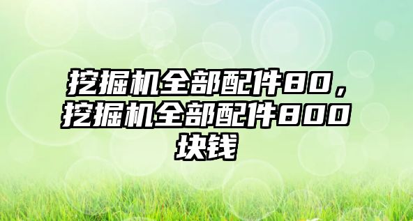 挖掘機(jī)全部配件80，挖掘機(jī)全部配件800塊錢