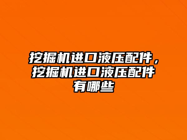 挖掘機進口液壓配件，挖掘機進口液壓配件有哪些