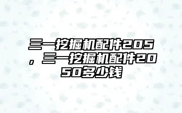 三一挖掘機配件205，三一挖掘機配件2050多少錢