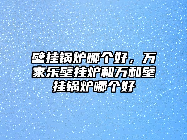 壁掛鍋爐哪個好，萬家樂壁掛爐和萬和壁掛鍋爐哪個好