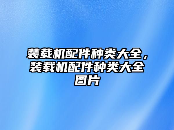 裝載機配件種類大全，裝載機配件種類大全圖片