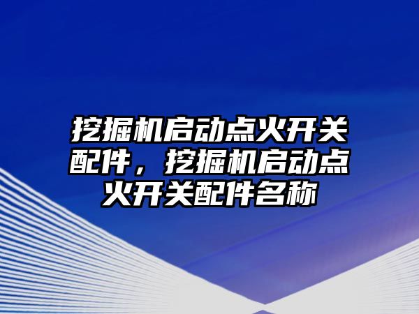 挖掘機啟動點火開關配件，挖掘機啟動點火開關配件名稱