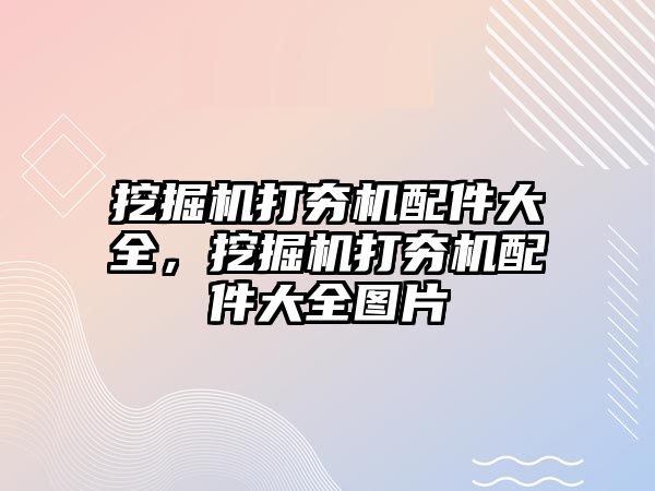 挖掘機打夯機配件大全，挖掘機打夯機配件大全圖片