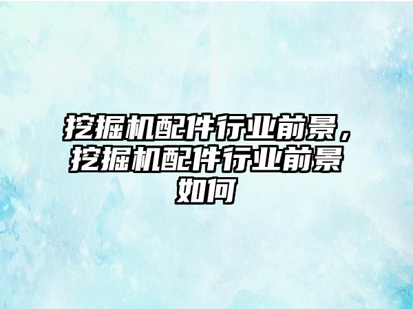 挖掘機配件行業(yè)前景，挖掘機配件行業(yè)前景如何