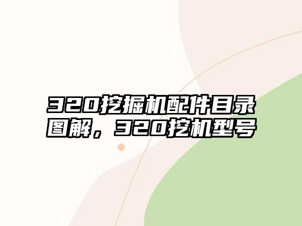 320挖掘機配件目錄圖解，320挖機型號