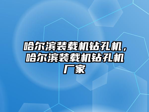 哈爾濱裝載機(jī)鉆孔機(jī)，哈爾濱裝載機(jī)鉆孔機(jī)廠家