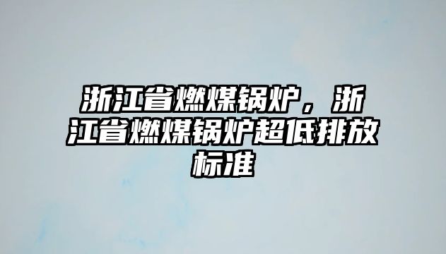 浙江省燃煤鍋爐，浙江省燃煤鍋爐超低排放標(biāo)準(zhǔn)