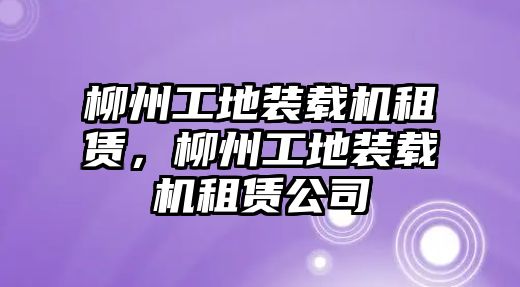 柳州工地裝載機(jī)租賃，柳州工地裝載機(jī)租賃公司