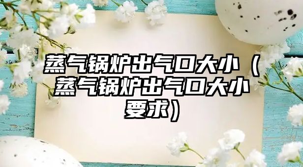 蒸氣鍋爐出氣口大?。ㄕ魵忮仩t出氣口大小要求）