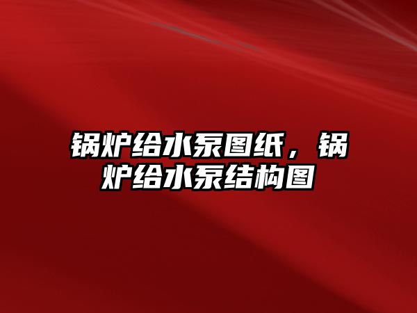 鍋爐給水泵圖紙，鍋爐給水泵結(jié)構(gòu)圖