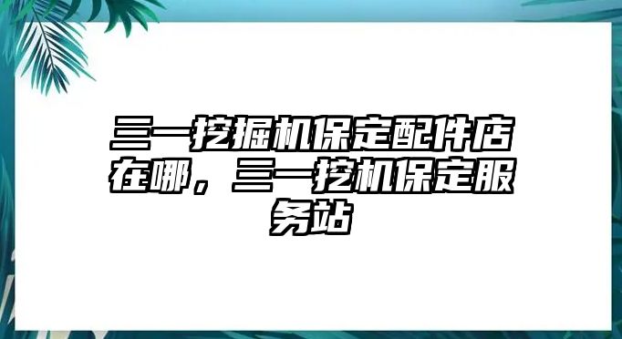 三一挖掘機(jī)保定配件店在哪，三一挖機(jī)保定服務(wù)站