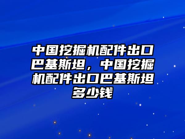 中國(guó)挖掘機(jī)配件出口巴基斯坦，中國(guó)挖掘機(jī)配件出口巴基斯坦多少錢(qián)