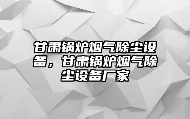 甘肅鍋爐煙氣除塵設(shè)備，甘肅鍋爐煙氣除塵設(shè)備廠家