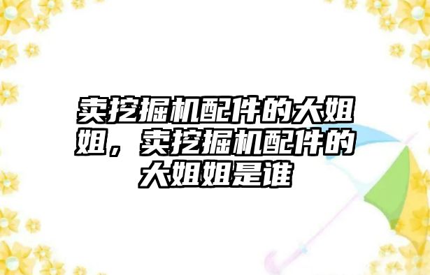 賣挖掘機配件的大姐姐，賣挖掘機配件的大姐姐是誰