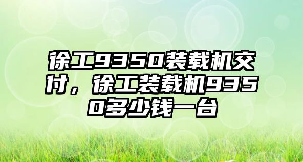 徐工9350裝載機(jī)交付，徐工裝載機(jī)9350多少錢一臺