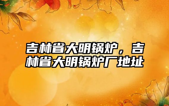 吉林省大明鍋爐，吉林省大明鍋爐廠地址