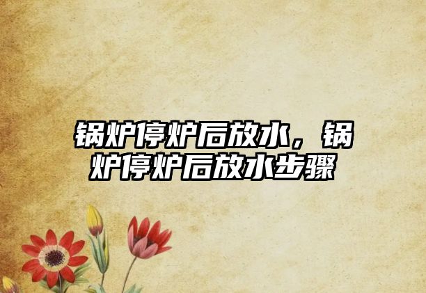 鍋爐停爐后放水，鍋爐停爐后放水步驟