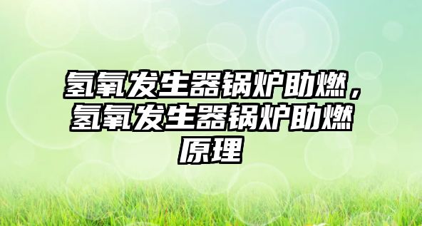 氫氧發(fā)生器鍋爐助燃，氫氧發(fā)生器鍋爐助燃原理