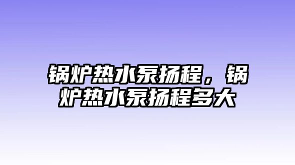 鍋爐熱水泵揚(yáng)程，鍋爐熱水泵揚(yáng)程多大